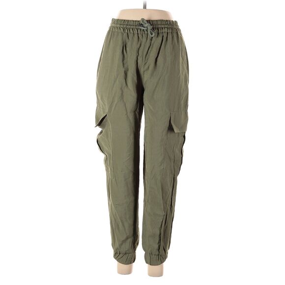 ZARA Green Drawstring Cargo Pants - S - Picture 1 of 2